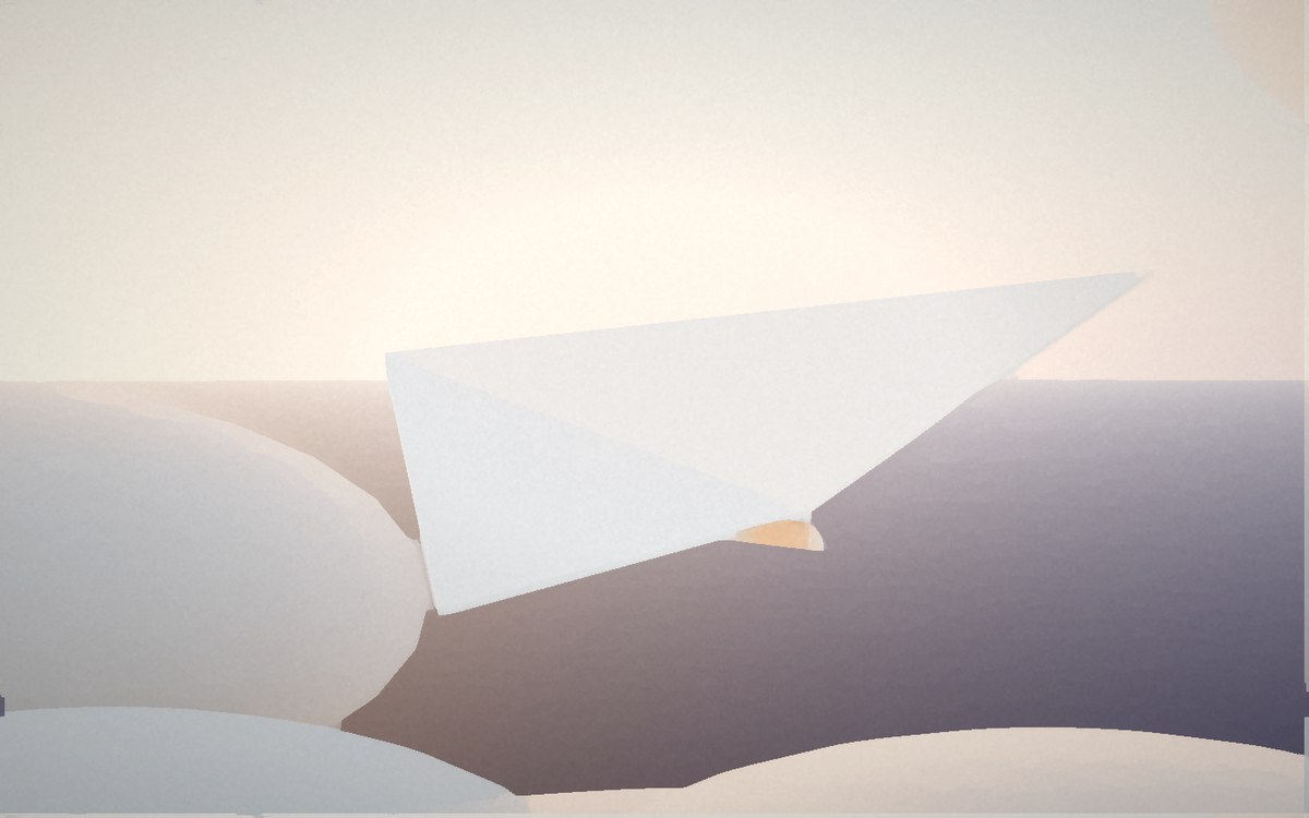 Paperborne, a paper airplane soaring over the clouds