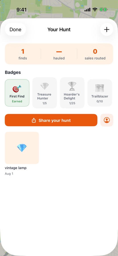 RUMMIJ treasure log and badges